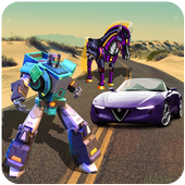 US Police Transform Robot Car Cop Wild Robot Games icon