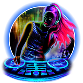 Neon Rock DJ Music Theme icon