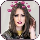 heart crown photo filters icon
