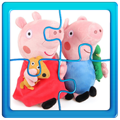 Puzzles game for Pepa toys Pig icon