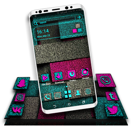 Glitter Tiles Launcher Theme icon