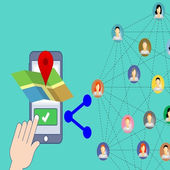 Share Your Location - Using Google Map icon