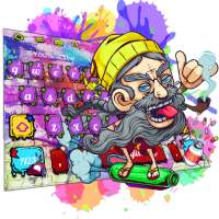 Colourful Graffiti Keyboard Theme on 9Apps