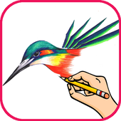 How to draw bird icon