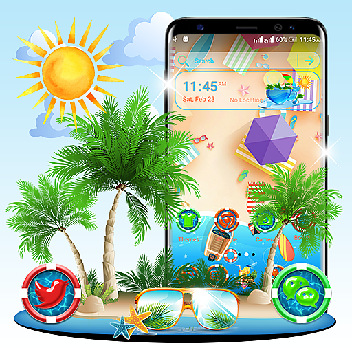 Summer Beach Launcher Theme icon