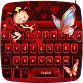Red Glitter Keyboard Theme icon