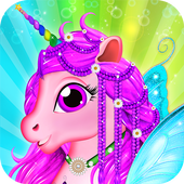 Fairy Unicorn Braided Hairstyle Salon icon