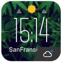 Floating  clock weather today on 9Apps