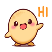 Bubu si Tahu Bulat - Sticker Makanan Lucu أيقونة