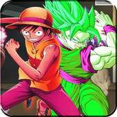 Super Goku Fighting Luffy Piece