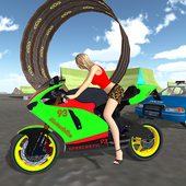 Motor bike Police Car Chasing Game icon