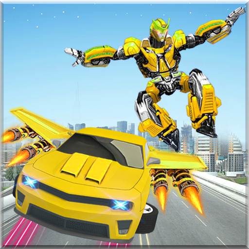 Flying Jetpack Car Robot Transform - Robot Games icon