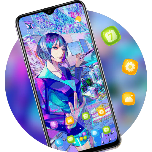 Colorful Technology cool girl theme icon