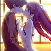 100  Anime Couple Kiss Wallpaper icon