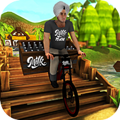 Cattle Farm Milk Delivery Bicycle 3D icon