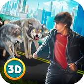 Angry Wolf City Attack Sim