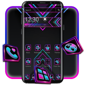 Neon Purple Diamond Business Theme icon