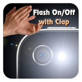 Flash light on Claps(On/Off) icon