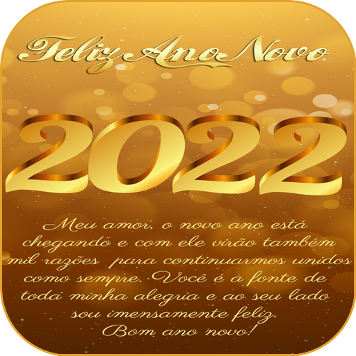 Mensagem de Feliz ano novo 2022 cartões saudações icon