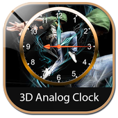 3D Analog Clock Wallpaper icon
