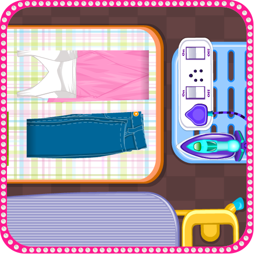 Ironing clothes girls games icon