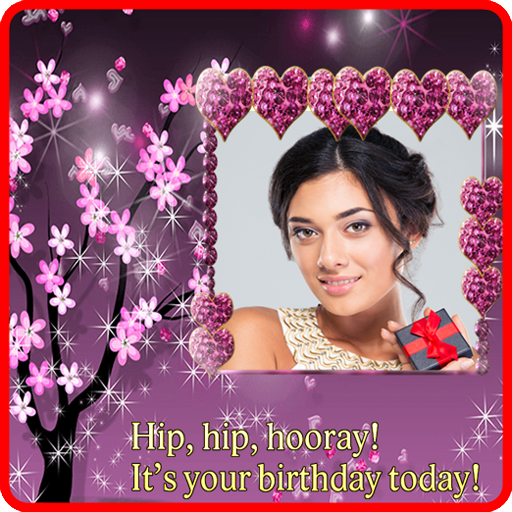 Birthday photo frame icon