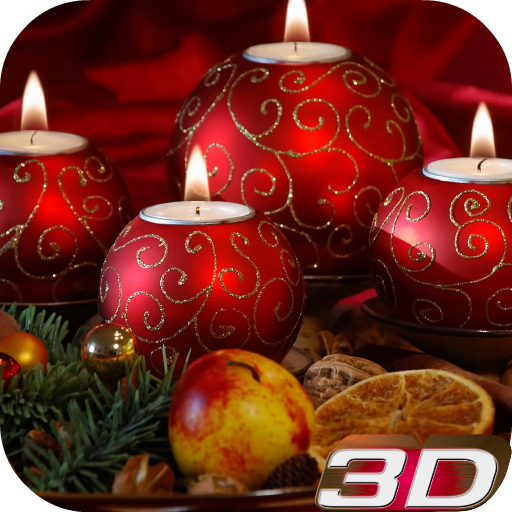 Christmas Candle 3D Wallpaper icon