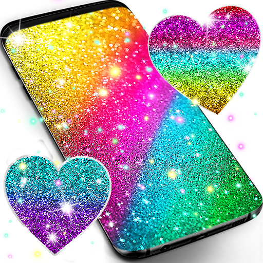 Multi color glitter wallpaper icon