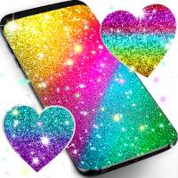 Multi color glitter wallpaper