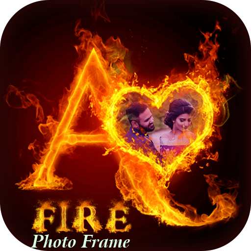 Fire Text Photo Frame icon