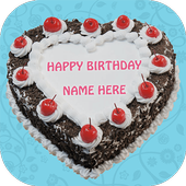 اسم على كعكة عيد ميلاد أيقونة