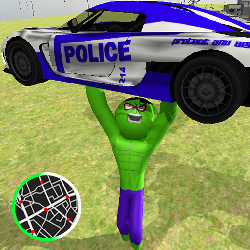 Incredible Green Monster Stickman Rope Hero icon