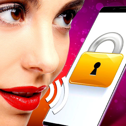 Lock screen with voice recognition icon