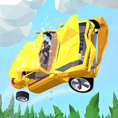Blocky Car Stunts Crash Test: Demolition Race icon
