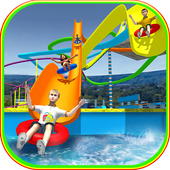 Water Slide Rush Racing Water Park Game icon