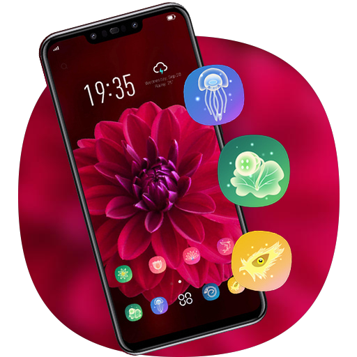 Red Flower Blossom Beautiful theme for REDMI Y2 icon