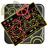 Fidget Spinner Neon Keyboard icon