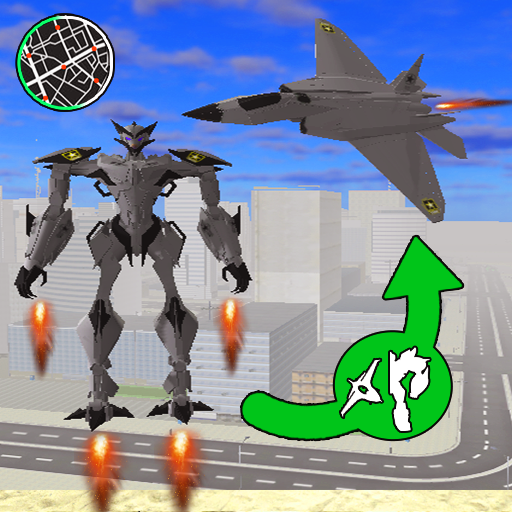 Airplane jet robot transform icon