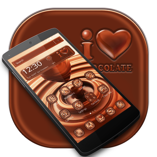 Sweet Brown Drop Chocolate Heart Theme icon
