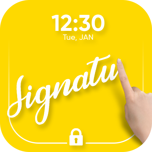 Gesture Unlock Screen: Signature Lock icon