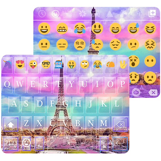 Rainbow Eiffel Tower - Emoji Keyboard आइकन