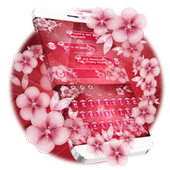 لوحة مفاتيح زهرة حمراء الكرز أيقونة