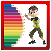 Learn to color Ben Alien 10 icon