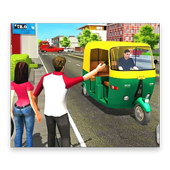 Tuk Tuk Rickshaw offroad Taxi driver 2019 icon