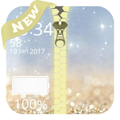 Glitter Zipper Lock Screen icon