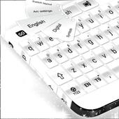 Glossy White Keyboard Theme أيقونة
