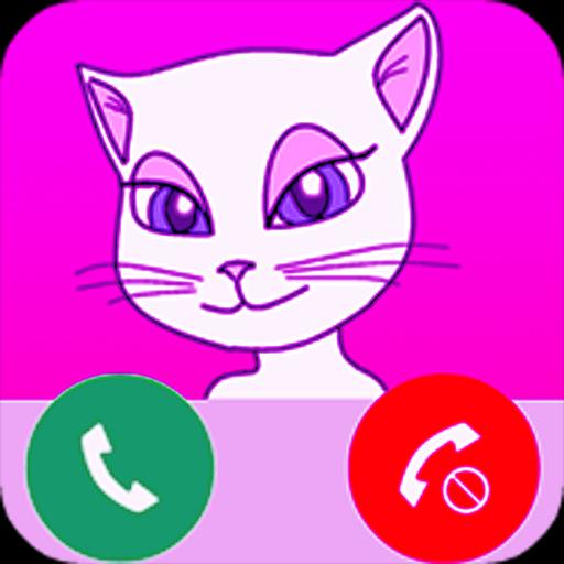 Fake Vedio Call From Angela Cat Simulation icon