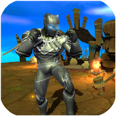 Panther fight Black vs Super heroes icon
