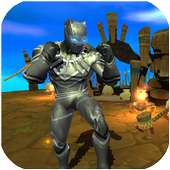 Panther fight Black vs Super heroes