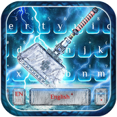 Blue Super Hero Keyboard Theme أيقونة